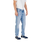 Light Blue Recycled Cotton Slim Fit Jeans