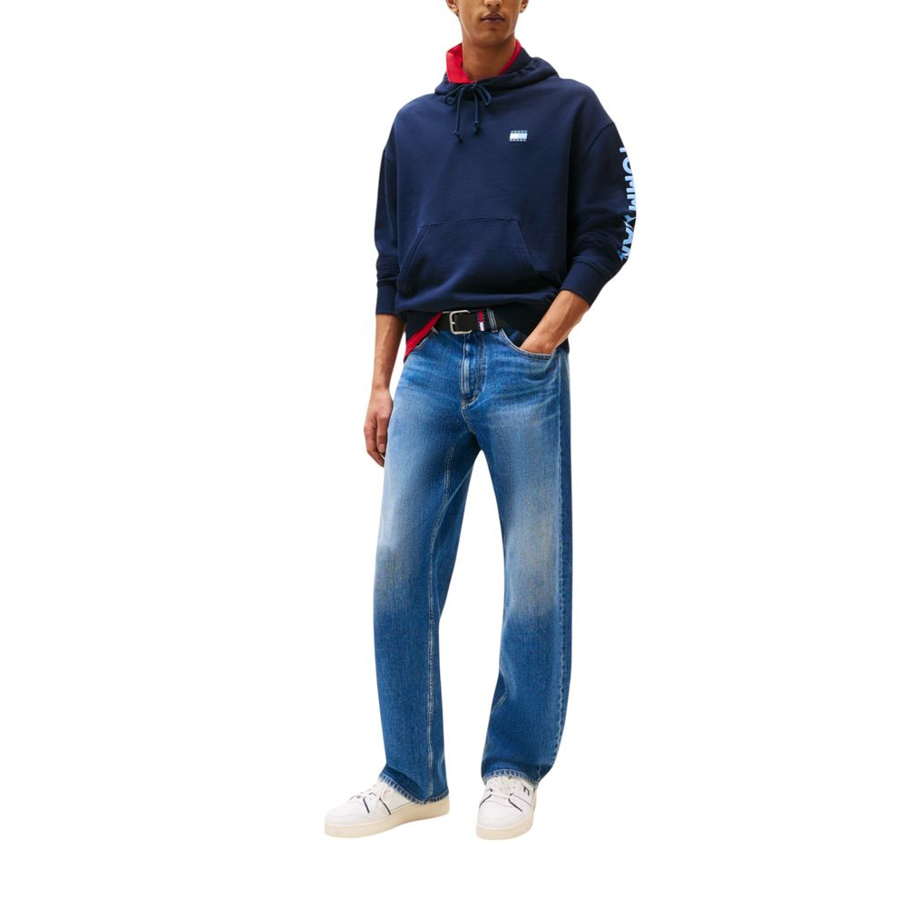 Blue Recycled Cotton Hoodie