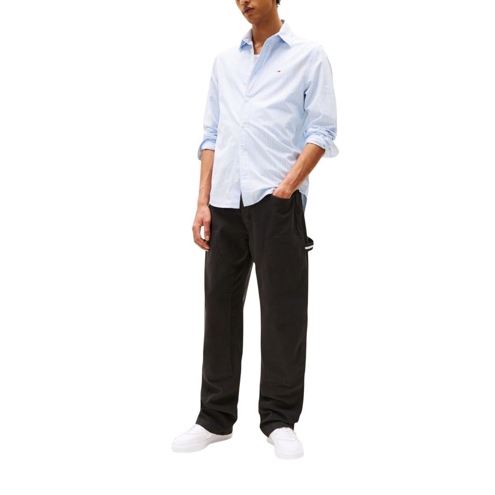 Black Organic Cotton Casual Pants