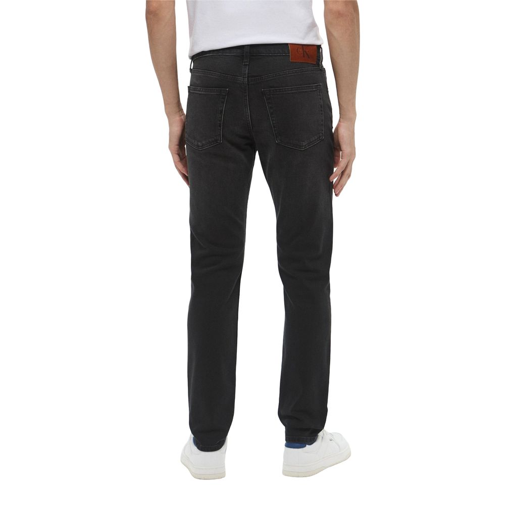 Black Cotton Skinny Jeans