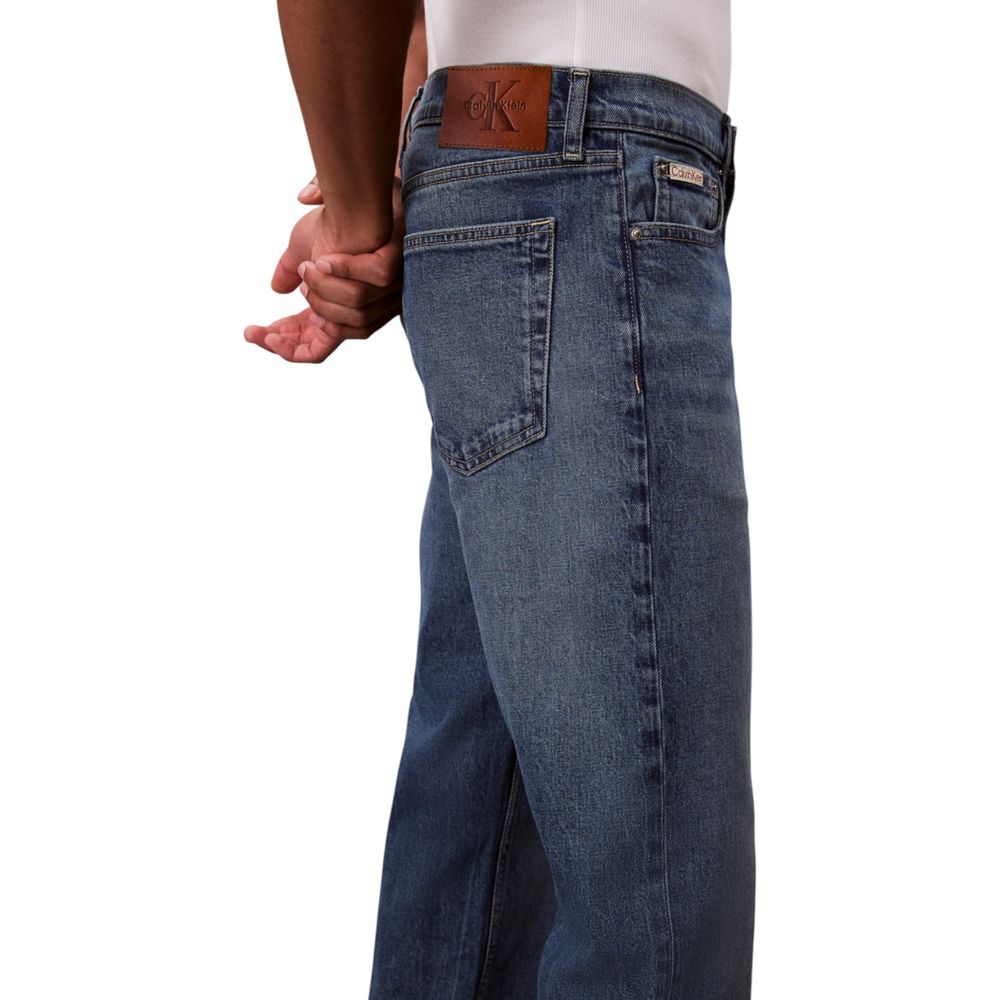 Blue Cotton Relaxed Fit Jeans