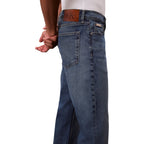 Blue Cotton Relaxed Fit Jeans