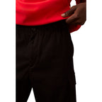 Black Cotton Cargo Pants