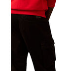 Black Cotton Cargo Pants