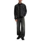 Black Cotton Relaxed Fit Jeans