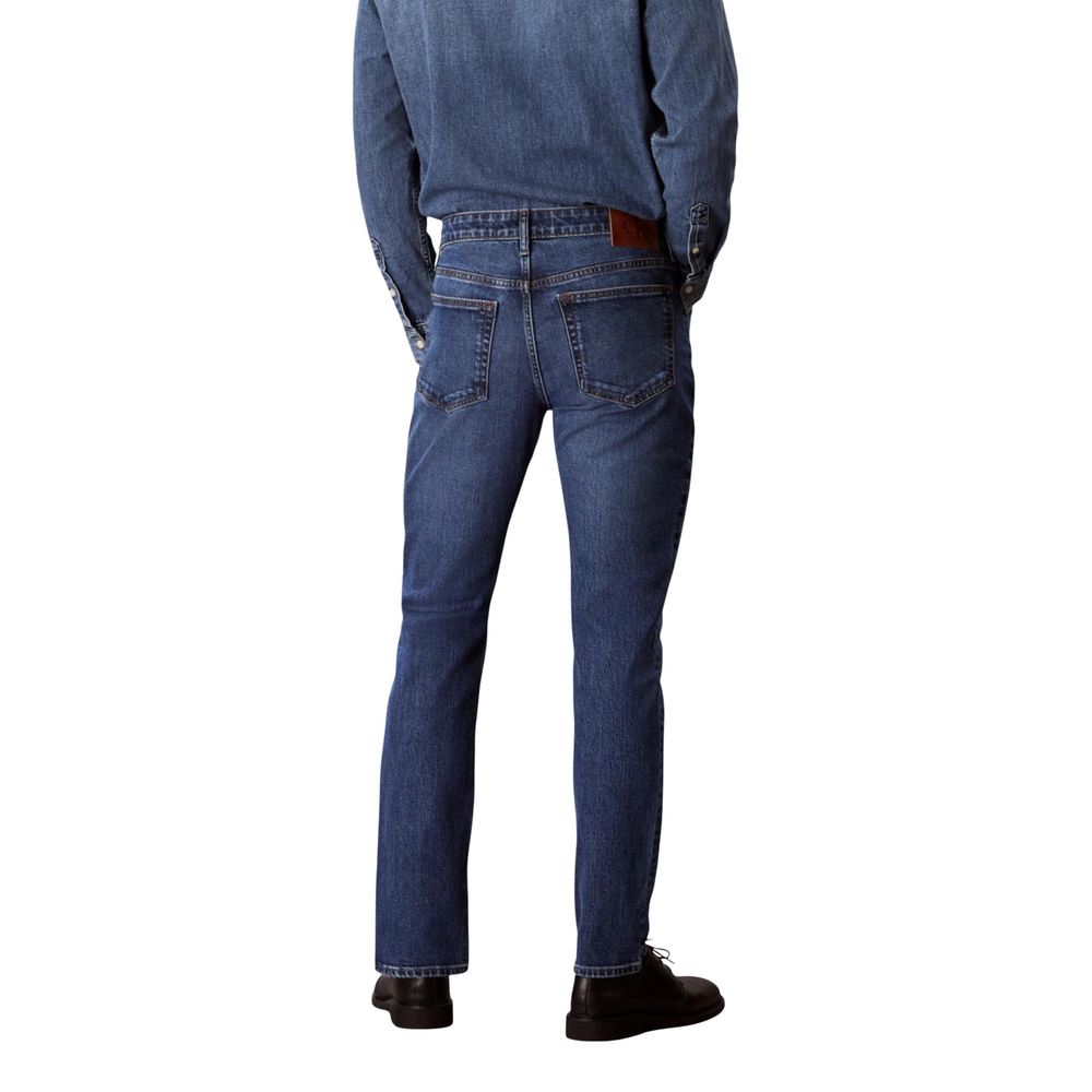 Blue Cotton Skinny Jeans