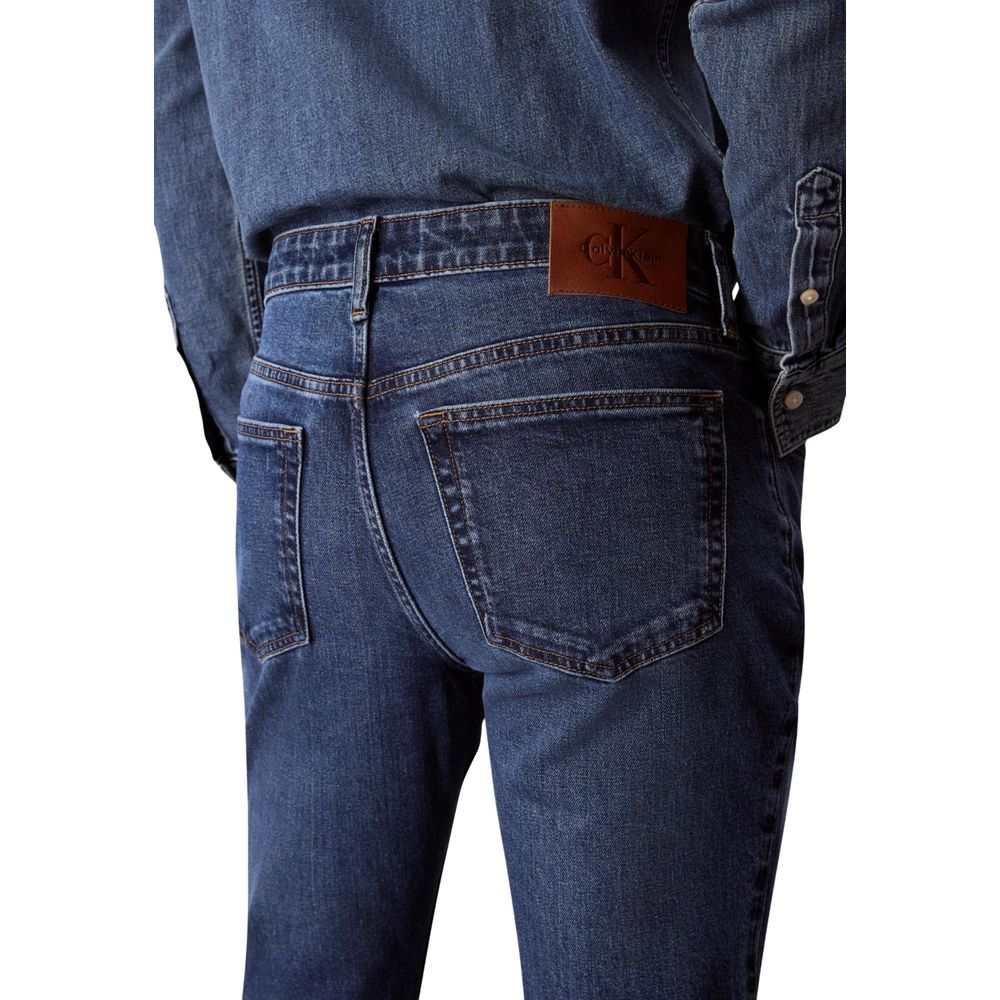 Blue Cotton Skinny Jeans