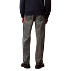 Beige Cotton Relaxed Fit Jeans