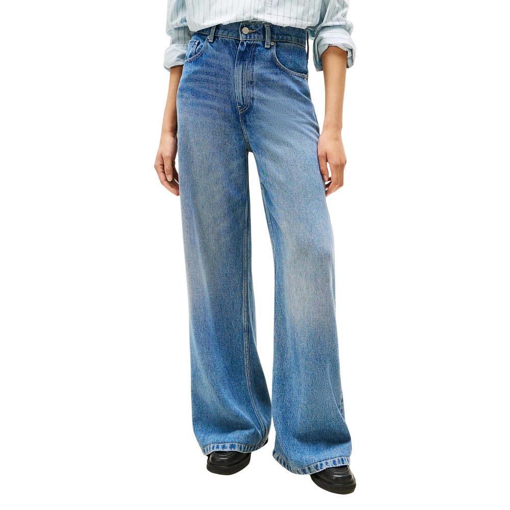 Blue Lyocell Bootcut Jeans