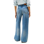 Blue Lyocell Bootcut Jeans