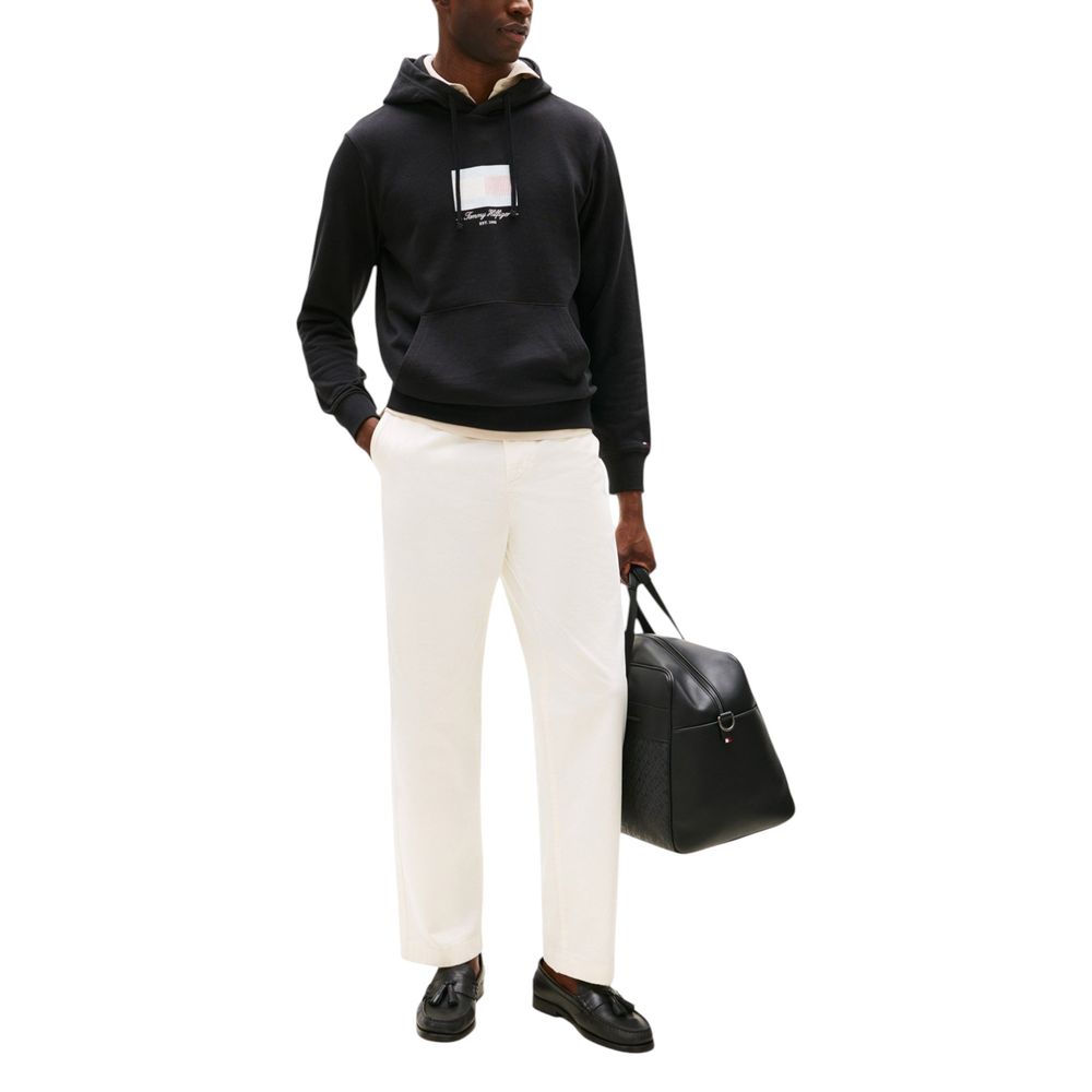 Black Recycled Cotton Hoodie