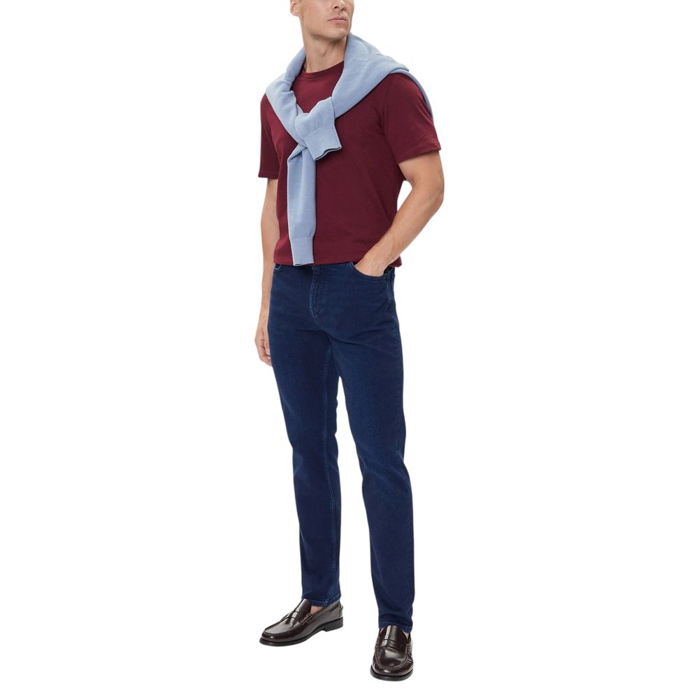 Blue Recycled Cotton Relaxed Fit Jeans