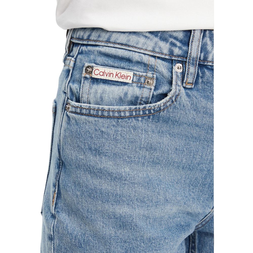Blue Recycled Cotton Mom Jeans