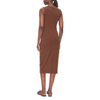 Brown Cotton Long Dress