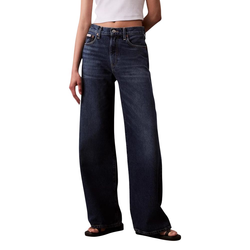 Blue Recycled Cotton Bootcut Jeans