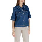 Blue Cotton Shortsleeve Shirt