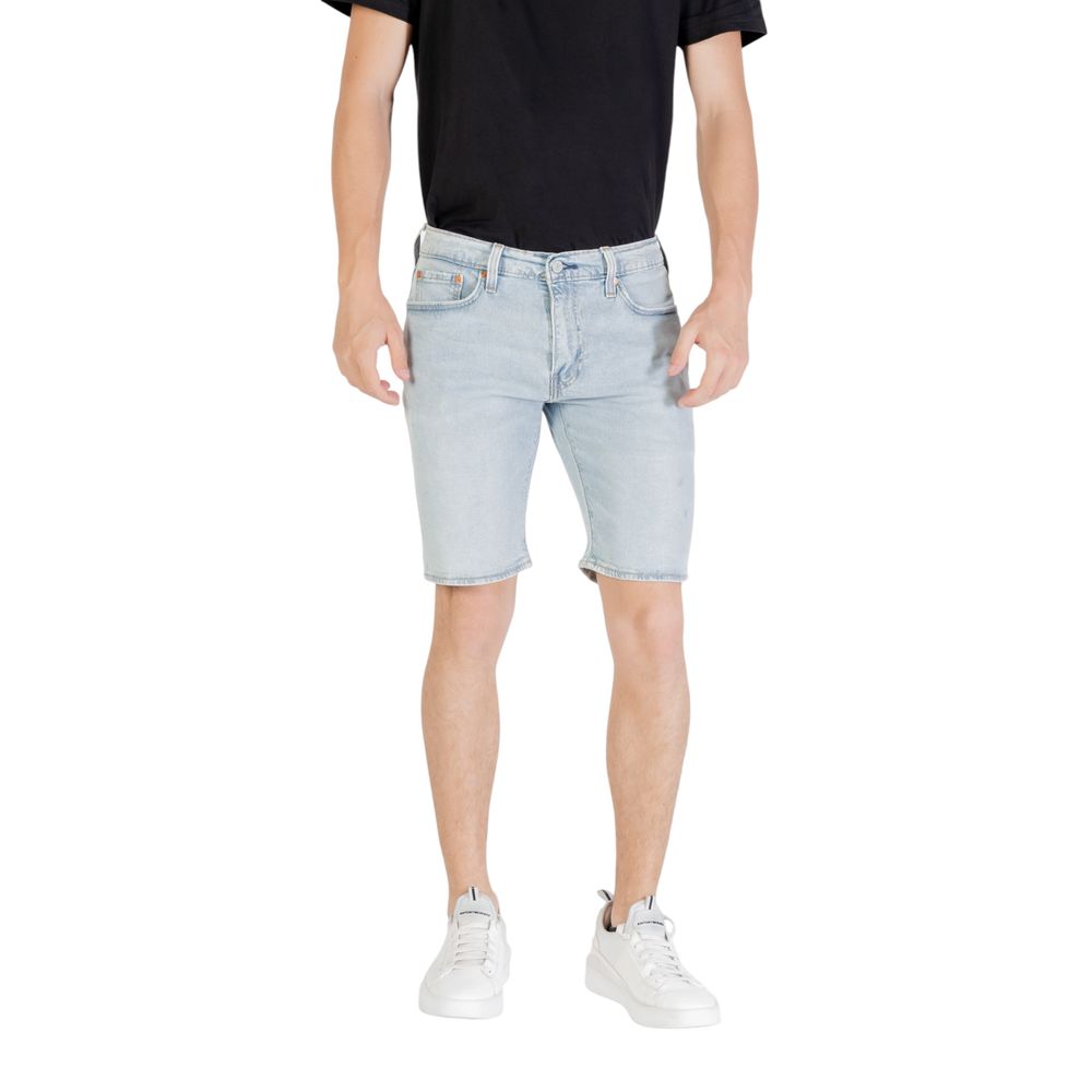 Light Blue Cotton Bermuda Shorts
