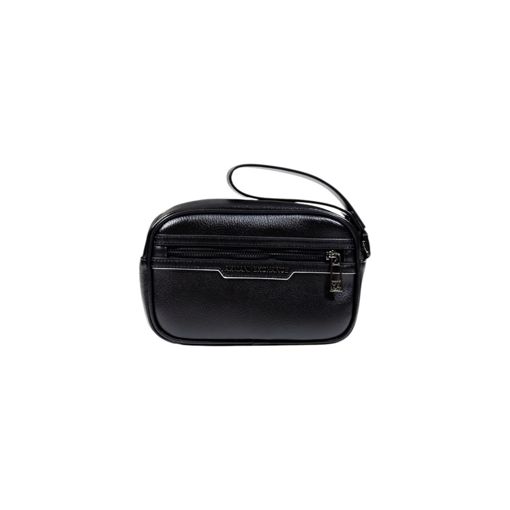 Black Polyester Clutch Bag
