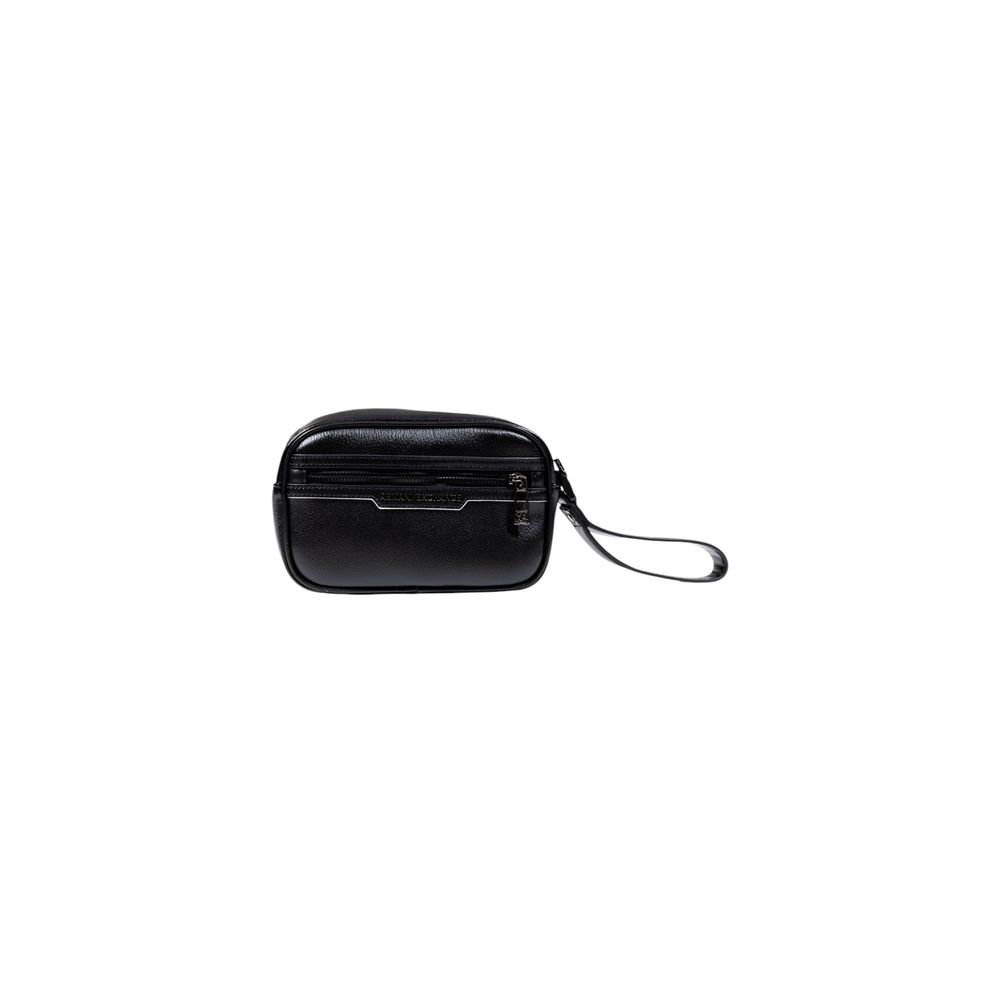 Black Polyester Clutch Bag
