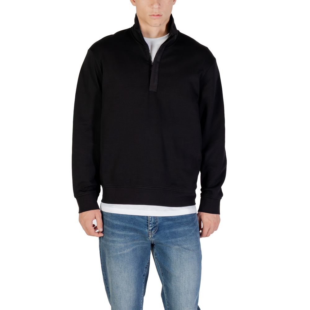 Black Cotton Sweatshirt