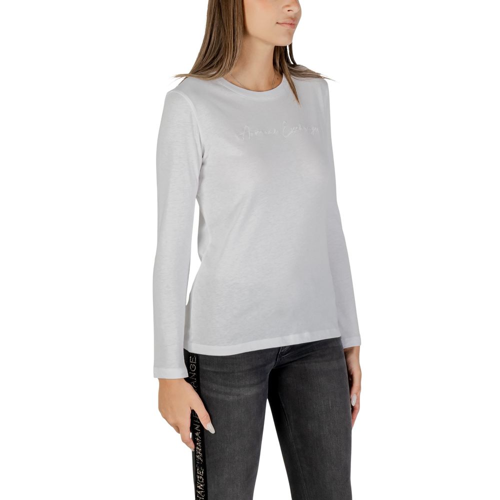 White Cotton Long Sleeve T-Shirt