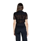 Black Polyester Shortsleeve Shirt