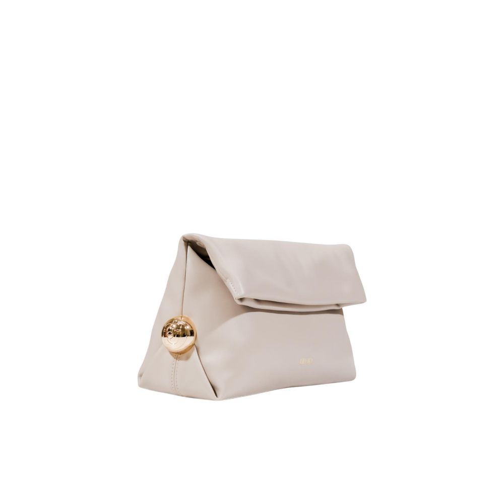 Beige Polyethylene Clutch Bag