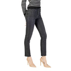 Black Cotton Skinny Jeans