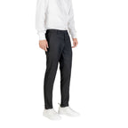 Black Polyester Skinny Pants