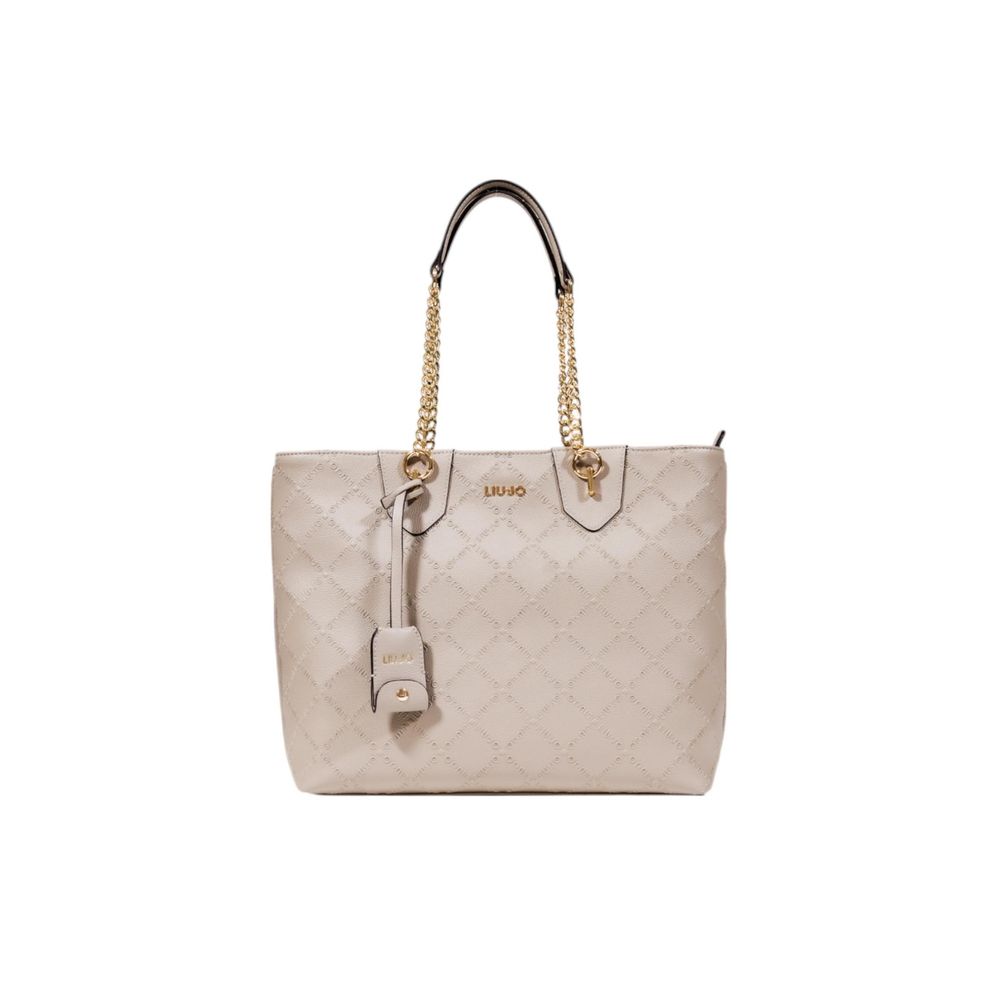 Beige Polyethylene Handbag