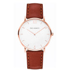 Brown Leather Dress Watch