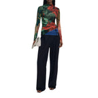 Bicolor Viscose Long Sleeve T-Shirt