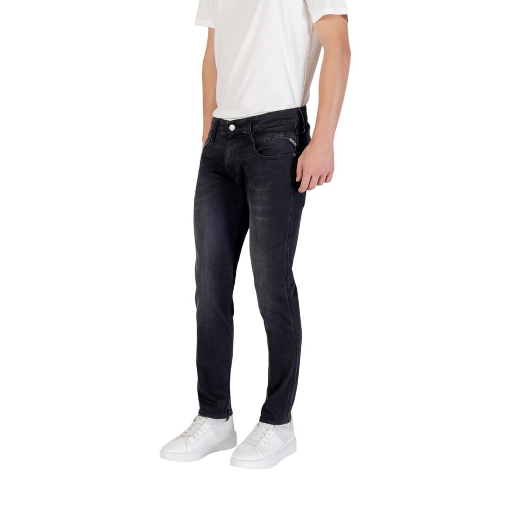 Black Cotton Skinny Jeans