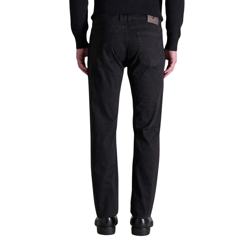 Black Cotton Skinny Pants