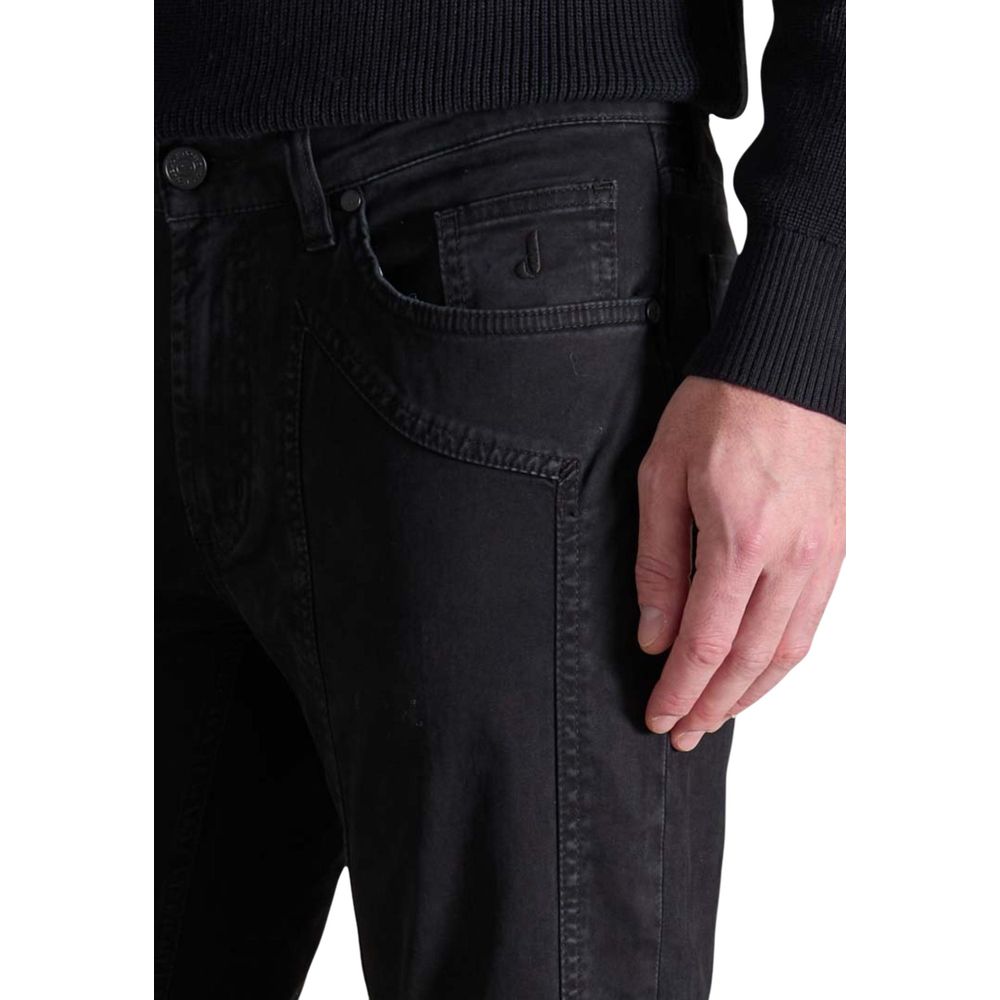 Black Cotton Skinny Pants