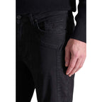 Black Cotton Skinny Pants