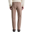 Beige Cotton Skinny Pants