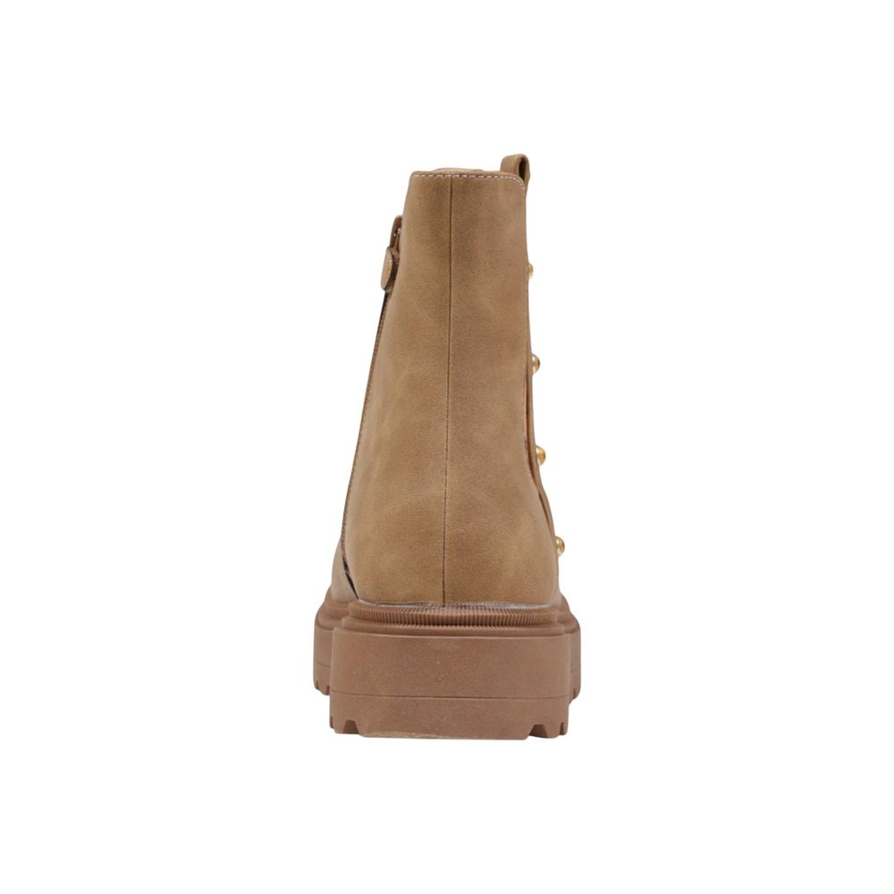 Beige Polyethylene Ankle Boots