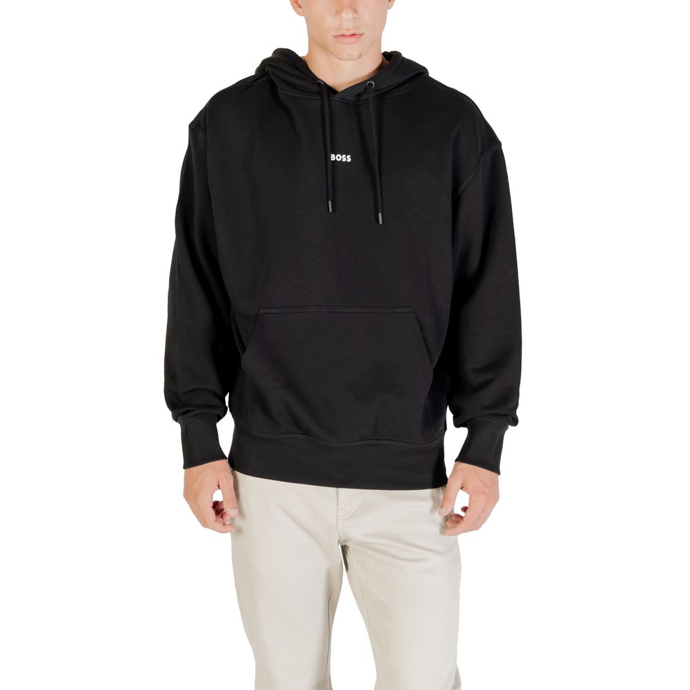 Black Cotton Hoodie