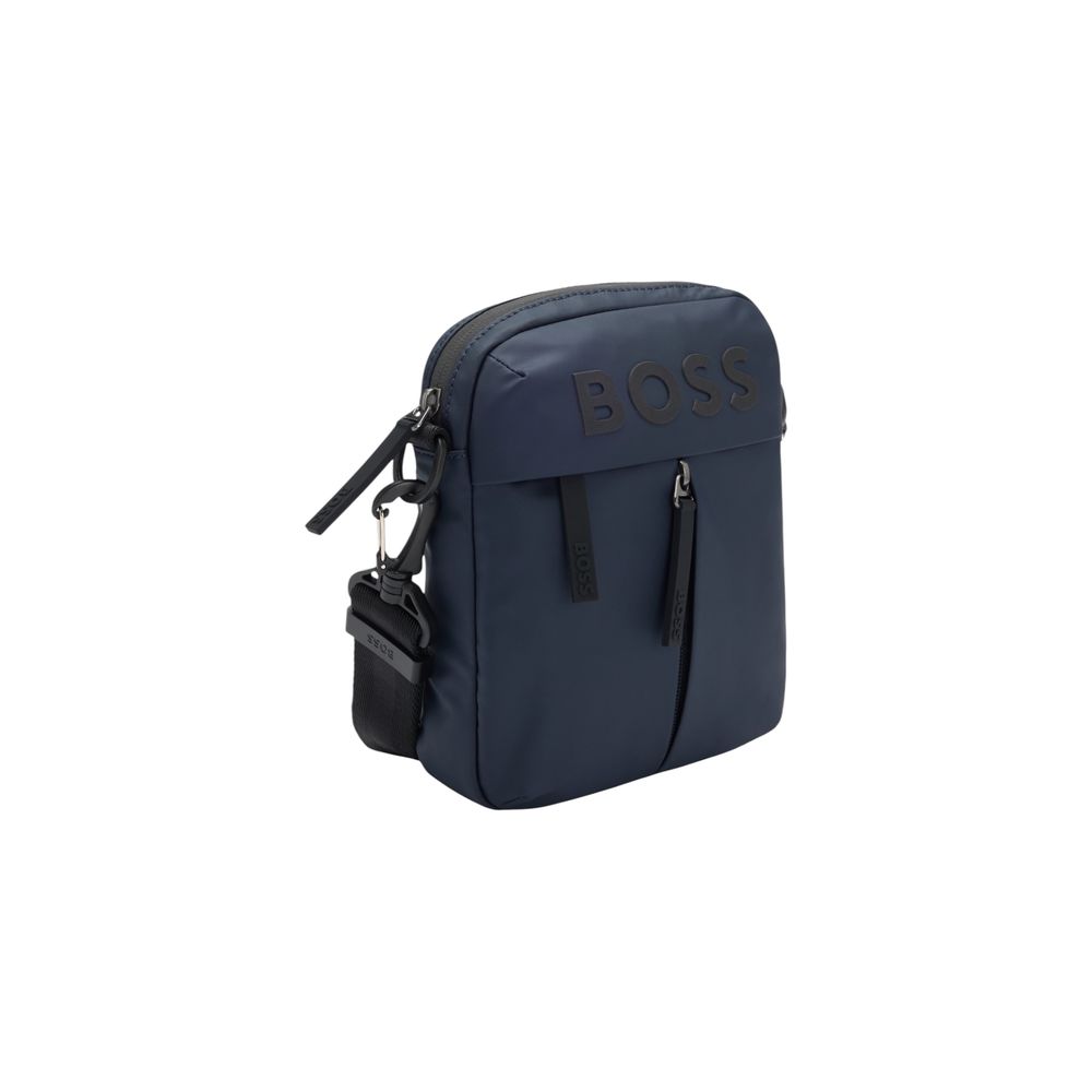 Blue Polyester Messenger Bag