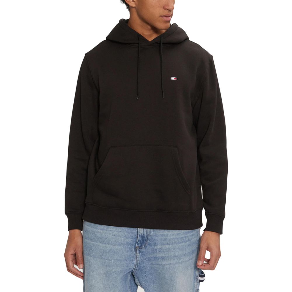 Black Cotton Hoodie