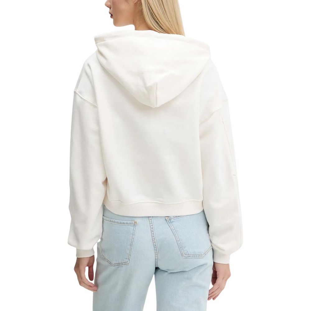 Cream Recycled Cotton Hoodie