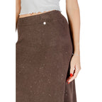 Brown Viscose Long Skirt