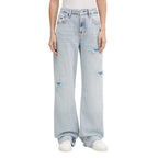 Light Blue Recycled Cotton Mom Jeans