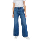 Blue Cotton Boyfriend Jeans