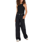 Black Cotton Relaxed Fit Jeans