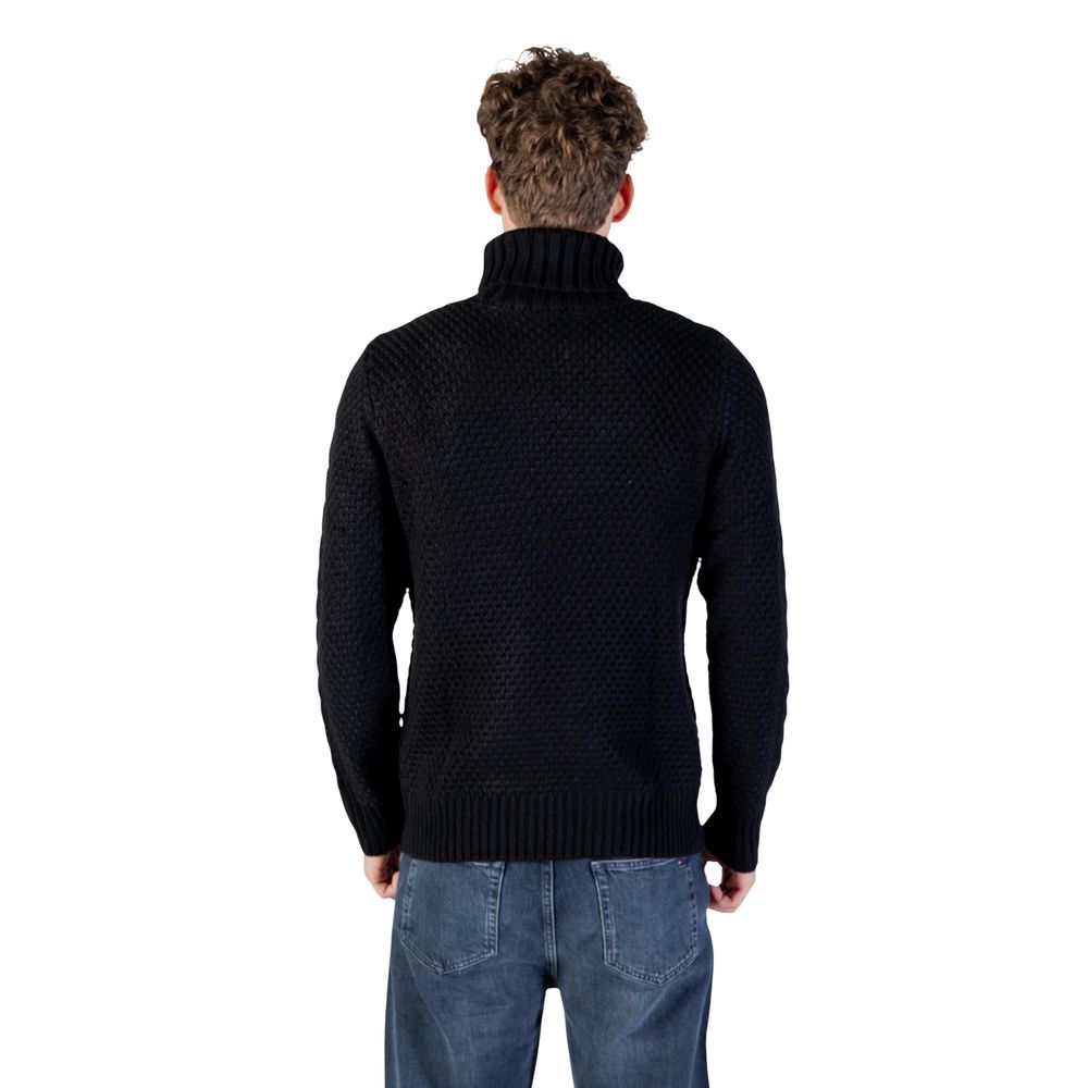 Black Marabou Turtleneck