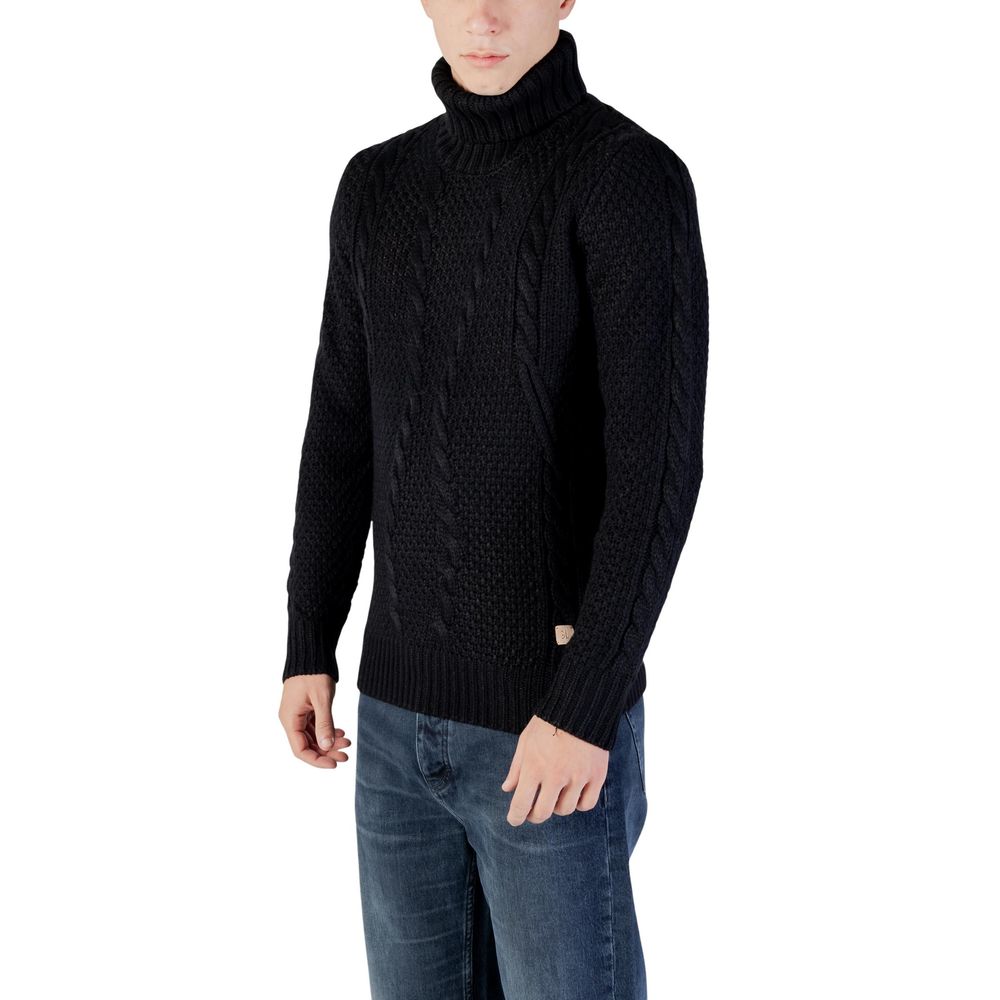 Black Marabou Turtleneck