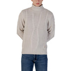 Gray Marabou Turtleneck