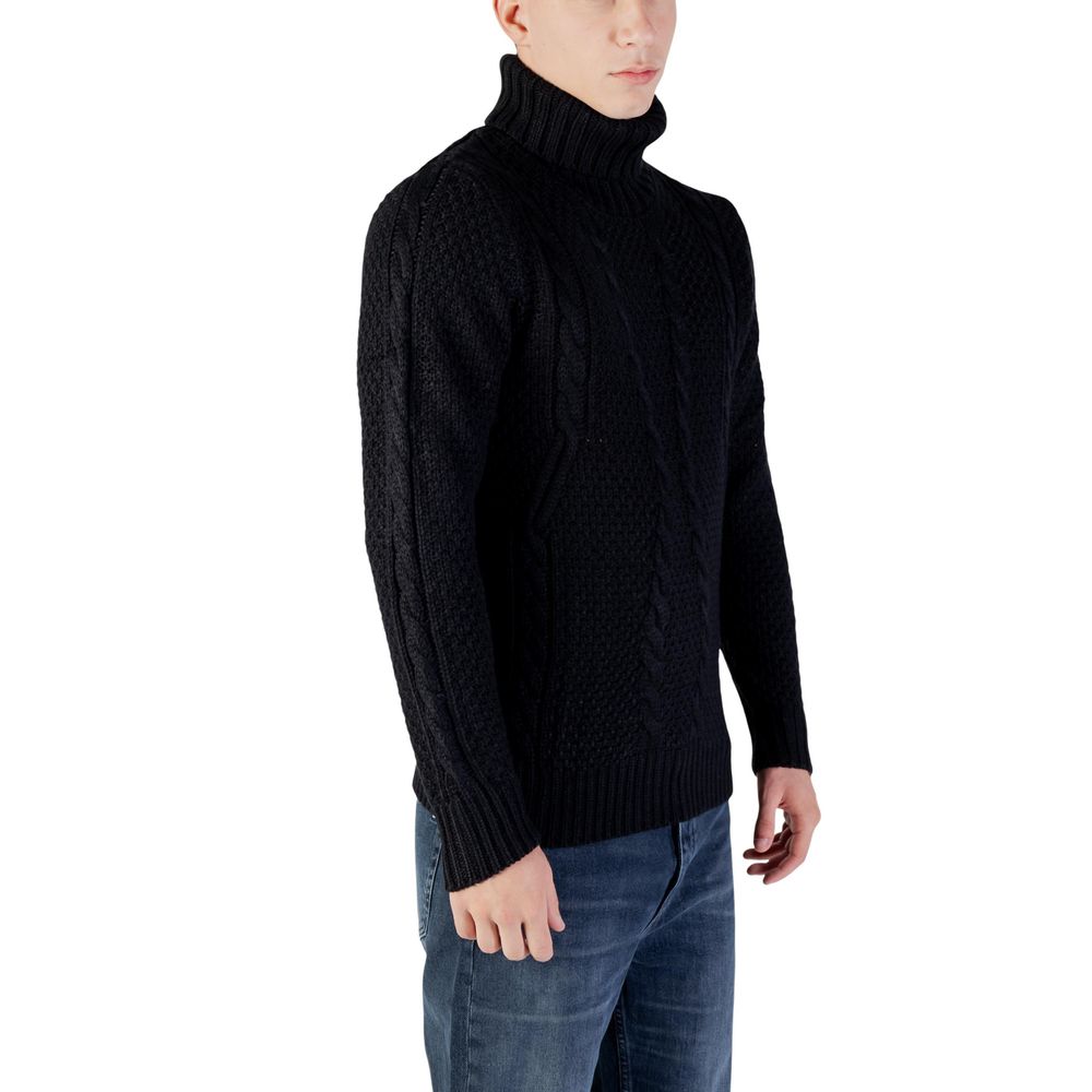 Black Marabou Turtleneck